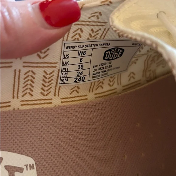 Hey Dude women’s Wendy slip in white shoes - Picture 6 of 6